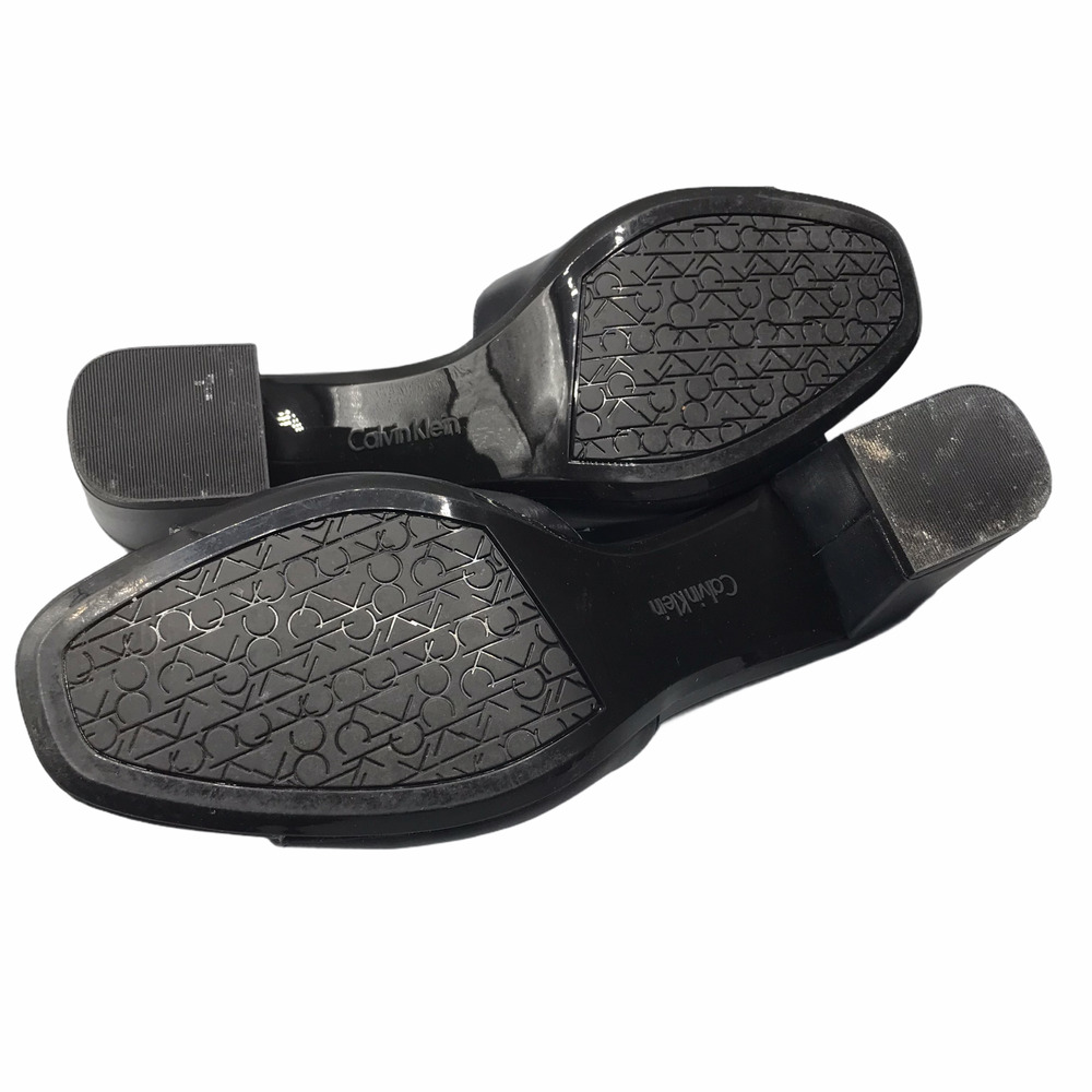 Calvin Klein Womens Black Solid Leather Heeled 10 - image 7